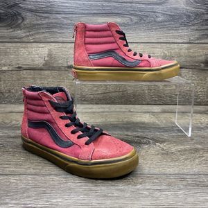 Vans Kids High-Top Sneakers in Pink and Black